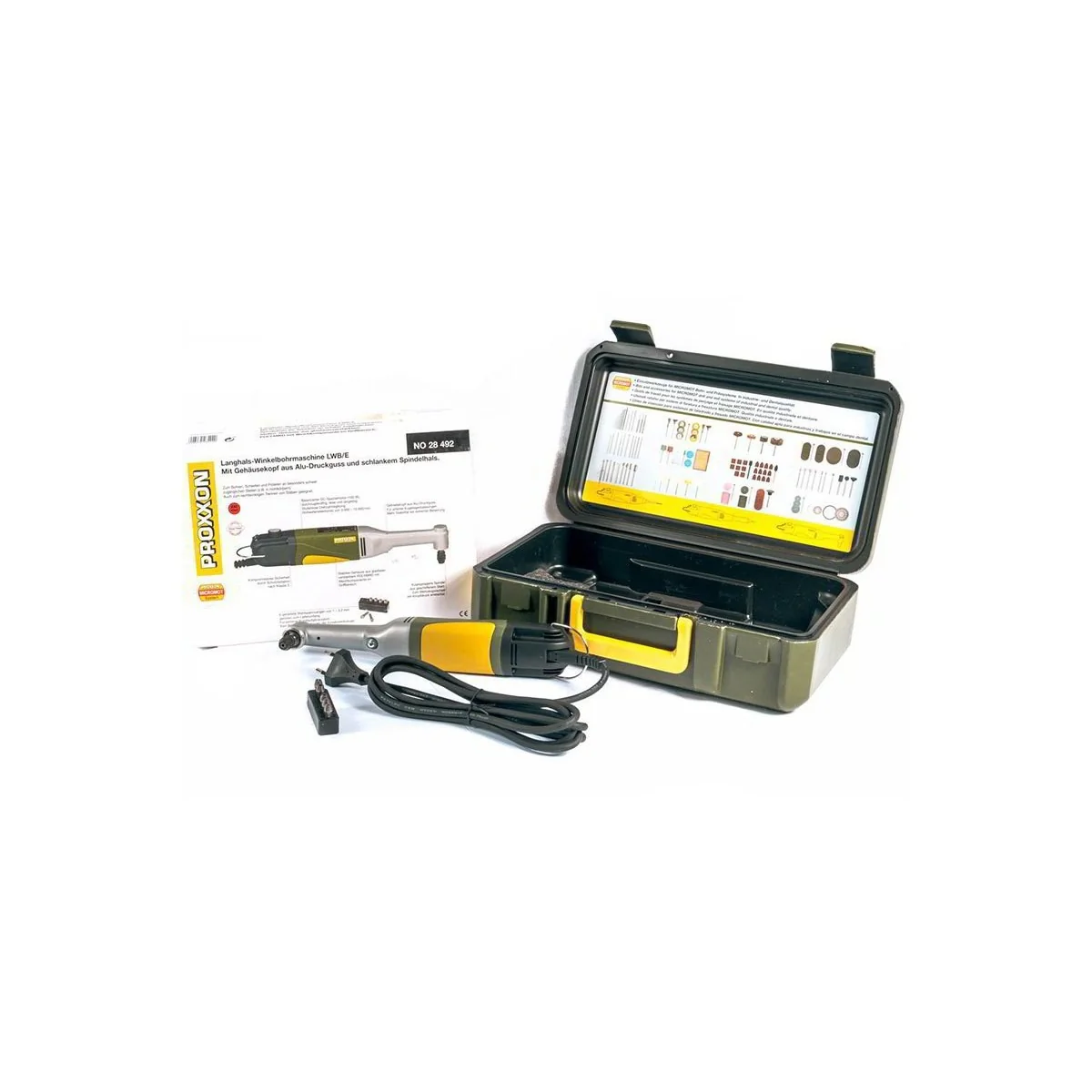LWB/E - Proxxon 100W Long Neck Angle Drill - PRX-28492