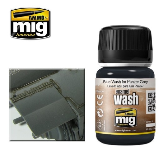 A.MIG-1006-WASH bleu pour Panzer Gris 35ml Mig - A.MIG-1006