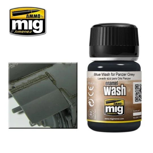 Blue Wash for Panzer Grey 35ml Mig - A.MIG-1006 - A.MIG-1006 A.MIG-1006-Blue Wash for Panzer Grey 35ml Mig - A.MIG-1006