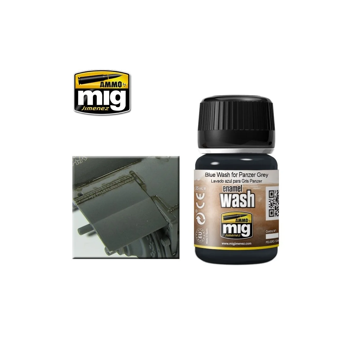 Blue Wash for Panzer Grey 35ml Mig - A.MIG-1006 - A.MIG-1006 Blue Wash for Panzer Grey 35ml Mig - A.MIG-1006 - A.MIG-1006