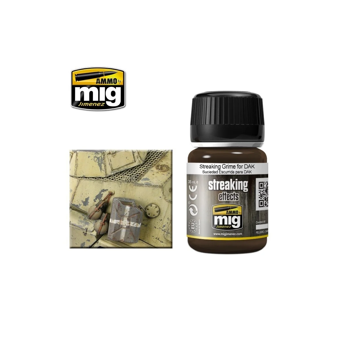 STREAKING Crasse pour D.A.K. 35ml Mig AMMO - MIG Jimenez A.MIG-1201 - 1