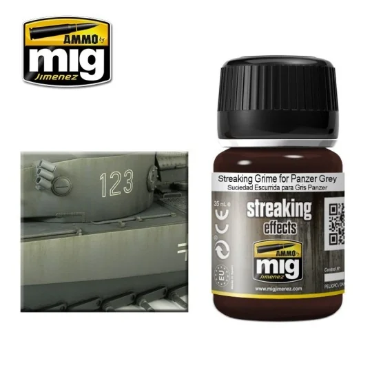 A.MIG-1202-STREAKING Crasse pour Panzer Gris 35ml Mig - A.MIG-1202