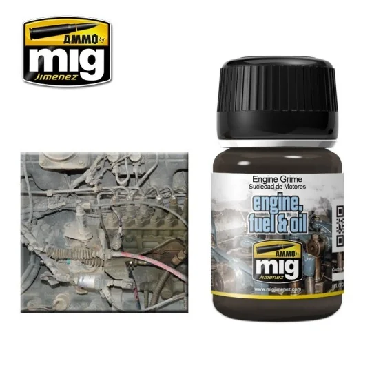 NATURE EFFECTS Grime Motor 35ml Mig - A.MIG-1407 A.MIG-1407-NATURAL EFFECTS Engine Dirt 35ml Mig - A.MIG-1407
