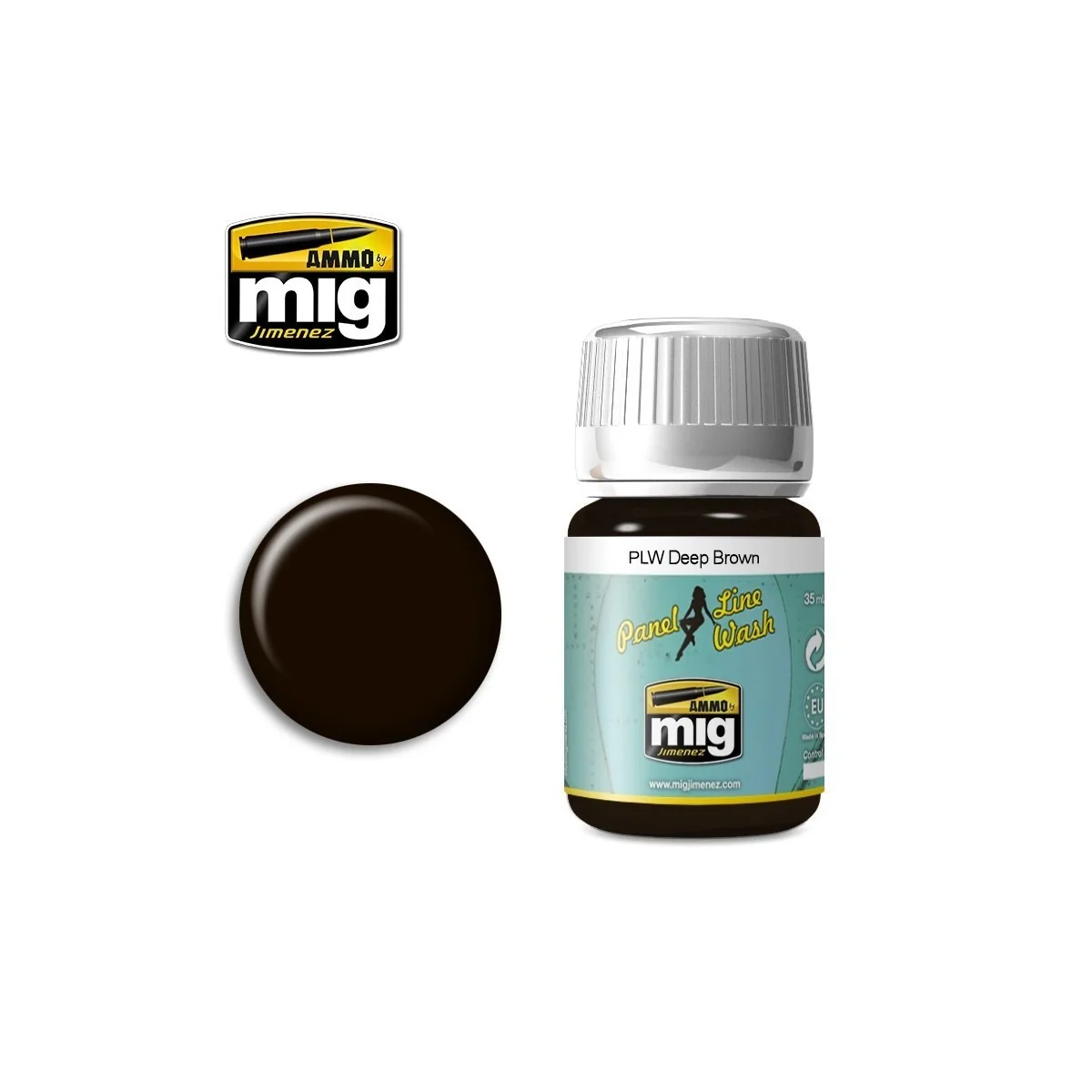 PLW Dark Brown 35ml Mig - A.MIG-1618 PLW Dark Brown 35ml Mig - A.MIG-1618