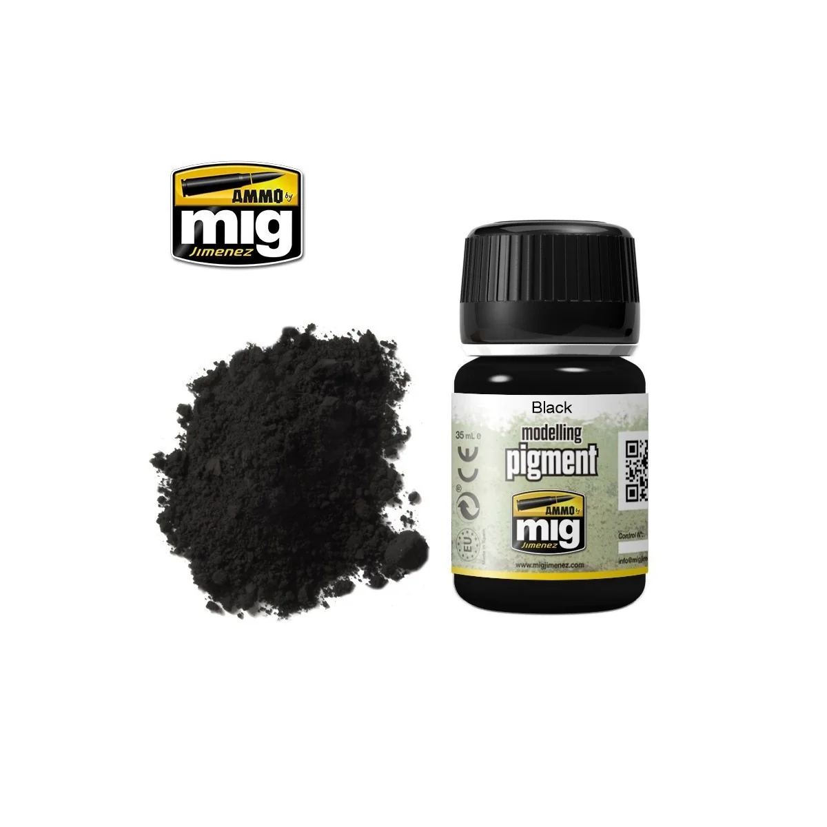 Peinture PIGMENT Noir 35ml Mig AMMO - MIG Jimenez A.MIG-3001 - 1