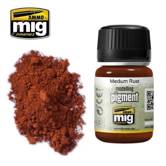 - A.MIG-3005 A.MIG-3005-Mig Medium Rust PIGMENT Paint 35ml - A.MIG-3005