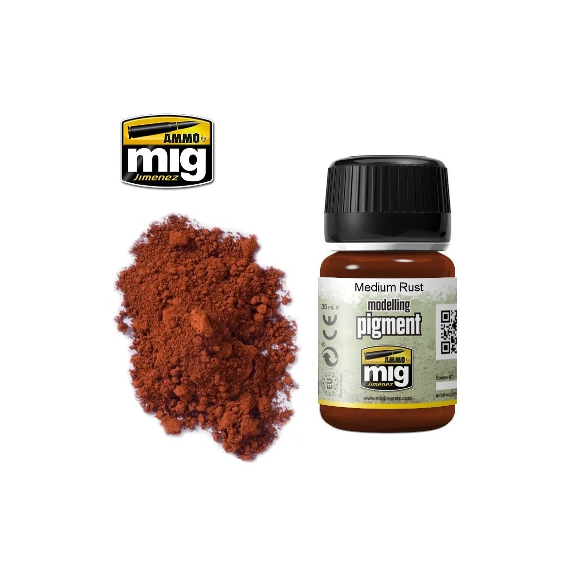 Peinture PIGMENT Rouille moyenne 35ml Mig AMMO - MIG Jimenez A.MIG-3005 - 1