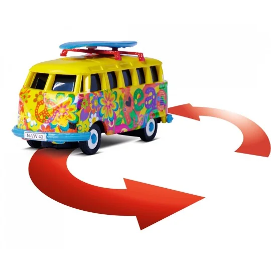 Bus Volkswagen T1 Flower Power 2.4GHz RTR 1/87 Carson - 500504150 500504150-Volkswagen T1 Flower Power 2.4GHz RTR Bus 1/87 Carson - 500504150