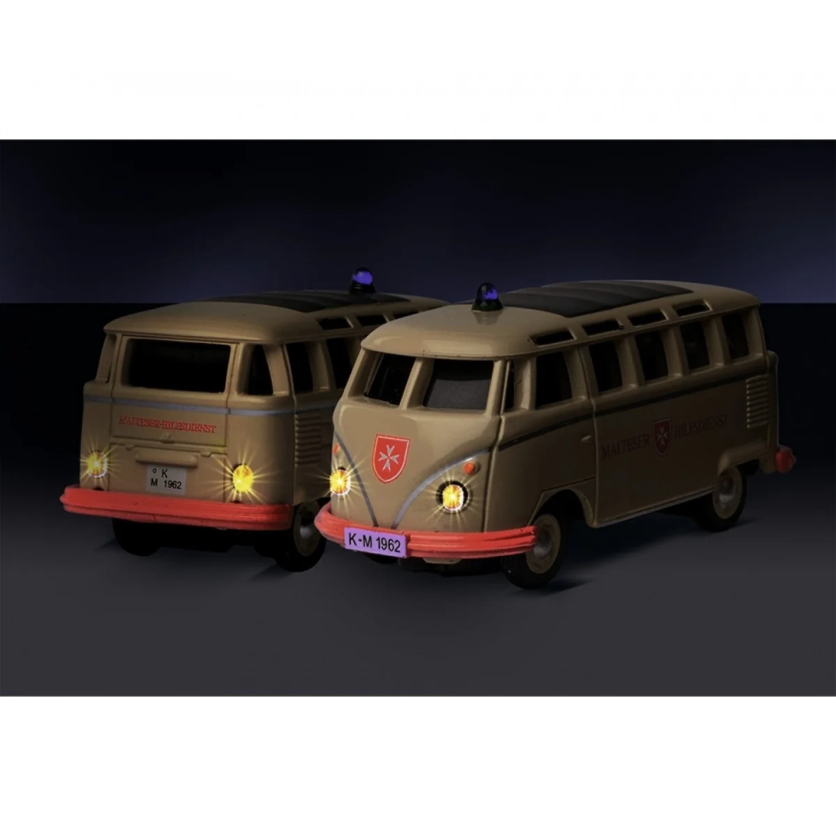 Set de 2 Bus Volkswagen T1 Police et Ambulance 2.4GHz RTR 1/87 Carson 500504152 - 8