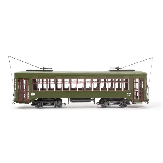 53012-New Orleans Tram 1/24 Wood Metal Construction Kit OcCre