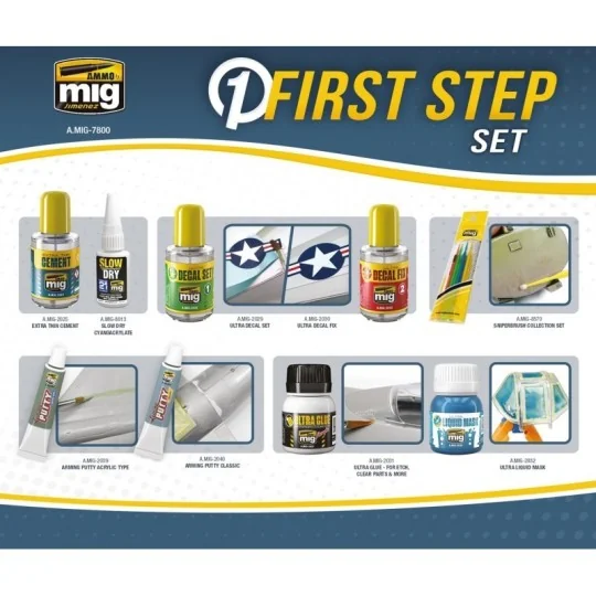 Set d'outils Premiers pas maquettes Mig AMMO - MIG Jimenez A.MIG-7800 - 2 A.MIG-7800-Set d'outils Premiers pas maquettes Mig - A.MIG-7800