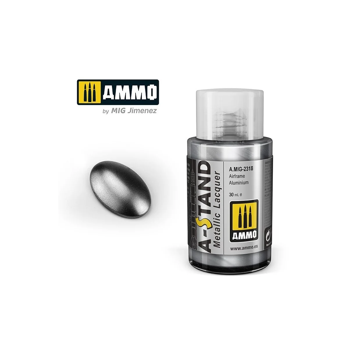A-STAND Airframe Aluminium Paint 30ml Mig - A.MIG-2318