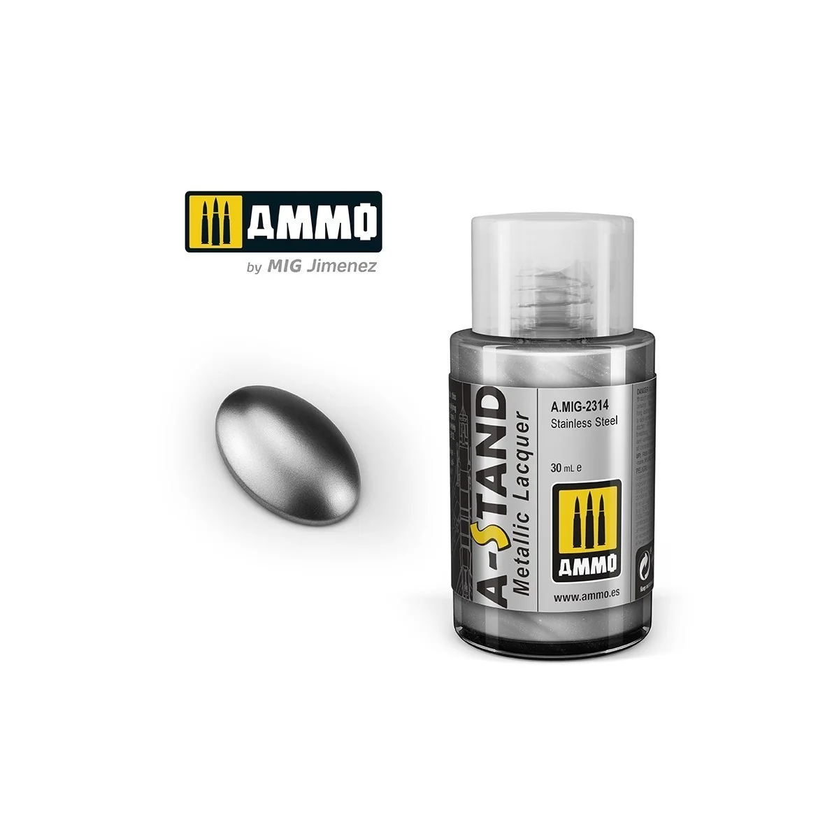 A-STAND Paint Stainless Steel 30ml Mig - A.MIG-2314 A-STAND Paint Stainless Steel 30ml Mig - A.MIG-2314