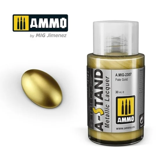 A-STAND Pale Gold Paint 30ml Mig - A.MIG-2307 - A.MIG-2307 A.MIG-2307-A-STAND Pale Gold Paint 30ml Mig - A.MIG-2307