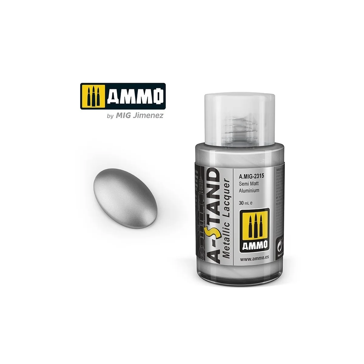 A-STAND Aluminum Semi-Matte Paint 30ml Mig - A.MIG-2315 - A.MIG-2315 A-STAND Aluminum Semi-Matte Paint 30ml Mig - A.MIG-2315 - A.MIG-2315