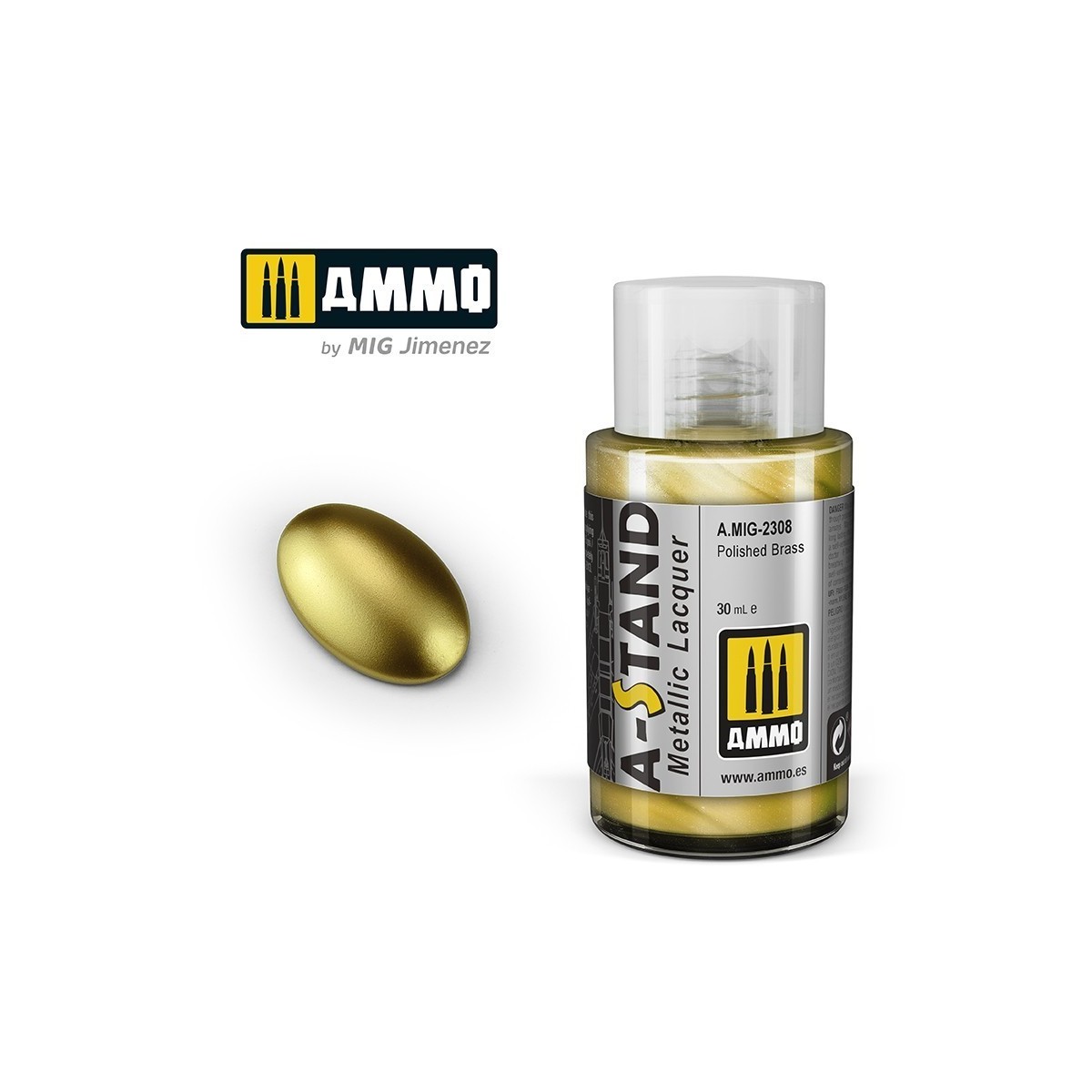 A-STAND Polished Brass Paint 30ml Mig - A.MIG-2308