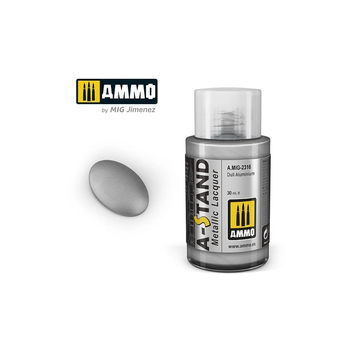 Peinture A-STAND Aluminium mat 30ml Mig AMMO - MIG Jimenez A.MIG-2316 - 1 Peinture A-STAND Aluminium mat 30ml Mig AMMO - MIG Jimenez A.MIG-2316 - 1