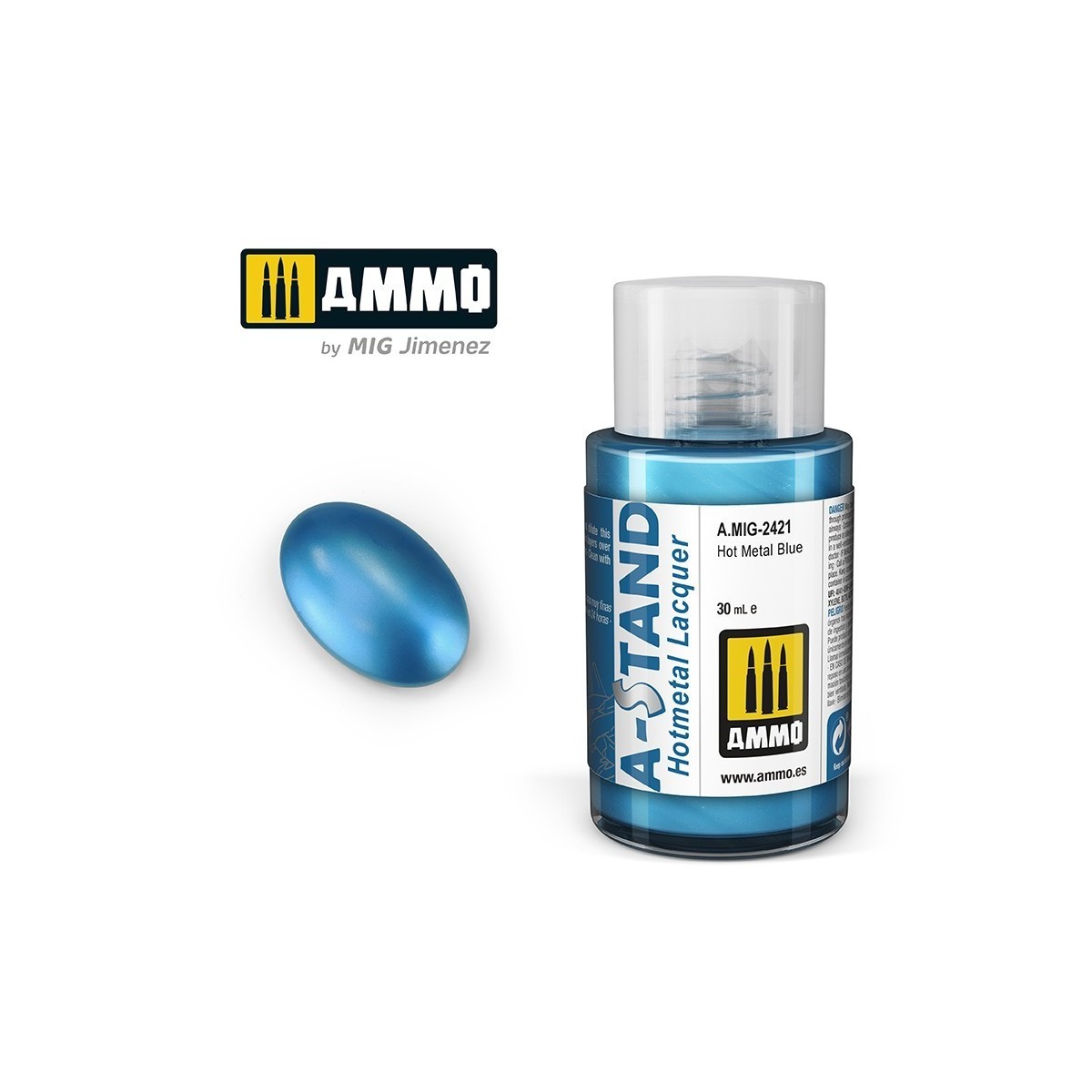 Peinture A-STAND Hot Metal Bleu 30ml Mig AMMO - MIG Jimenez A.MIG-2421 - 1