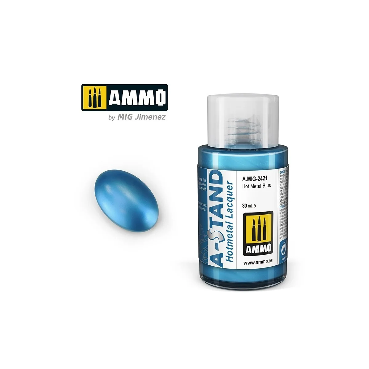 Peinture A-STAND Hot Metal Bleu 30ml Mig AMMO - MIG Jimenez A.MIG-2421 - 1