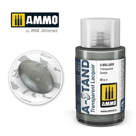 A.MIG-2405-A-STAND Transparent Smoke Paint 30ml Mig - A.MIG-2405