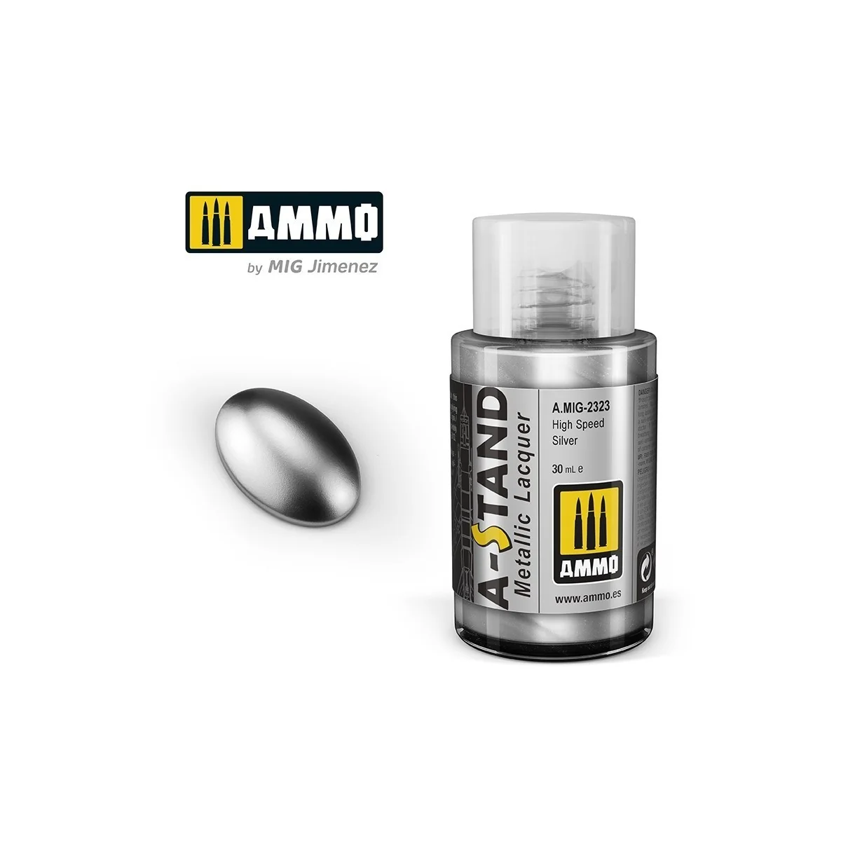 A-STAND High Speed Silver Paint 30ml Mig - A.MIG-2323