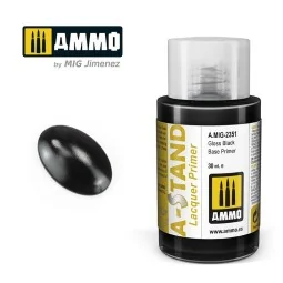 A-STAND Paint Gloss Black Base Primer 30ml Mig - A.MIG-2351