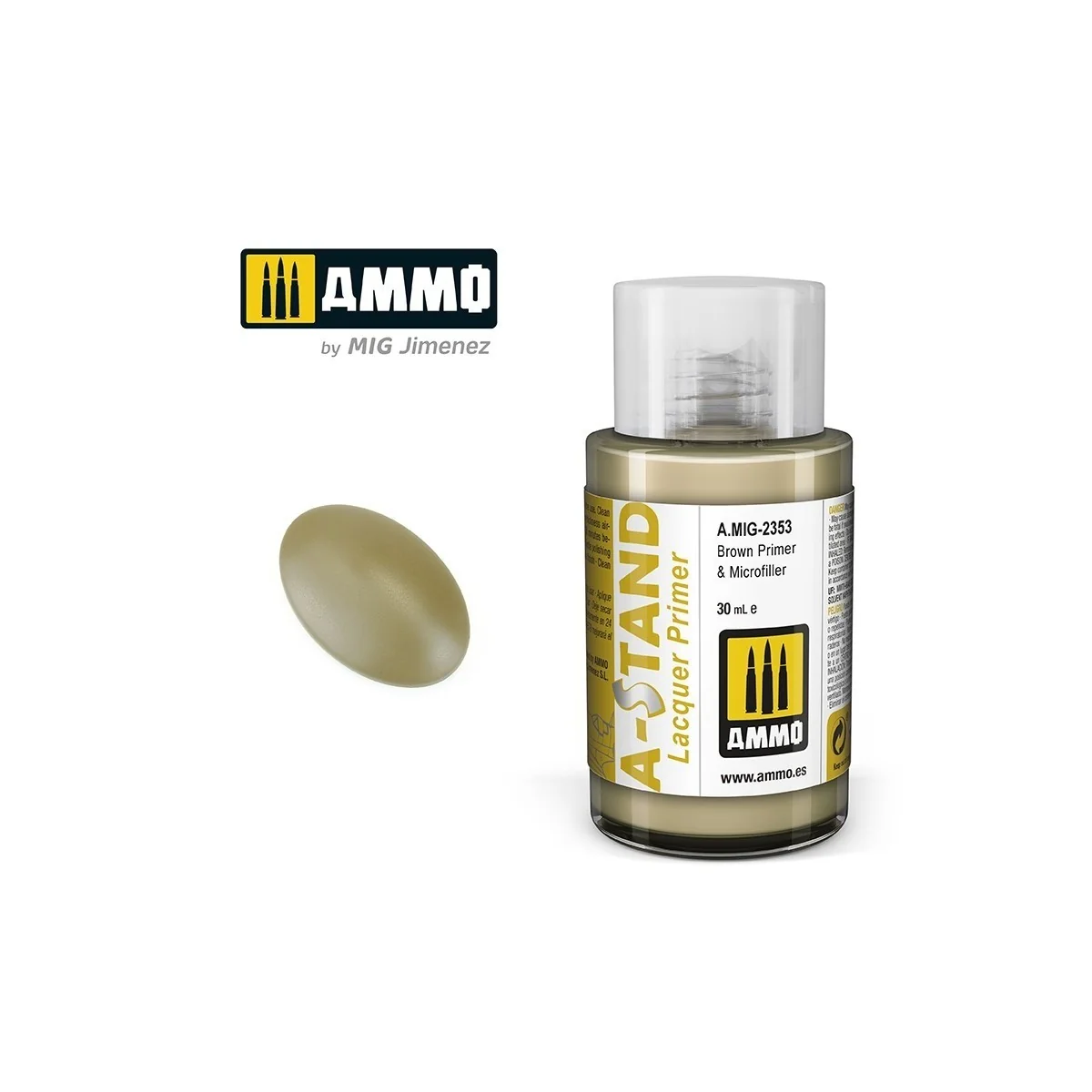 Peinture A-STAND Apprêt brun et microcharge 30ml Mig AMMO - MIG Jimenez A.MIG-2353 - 1