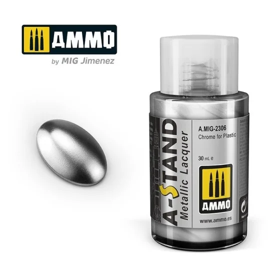A.MIG-2306-A-STAND Chrome Plastic Paint 30ml Mig