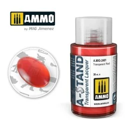 A-STAND Paint Red Transparent 30ml Mig - A.MIG-2401