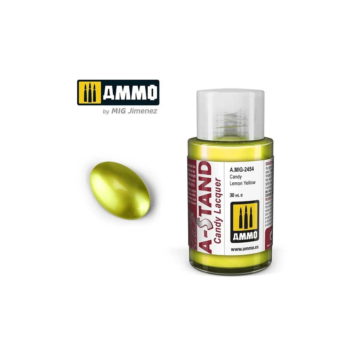 Peinture A-STAND Jaune Citron Candy 30ml Mig AMMO - MIG Jimenez A.MIG-2454 - 1 Peinture A-STAND Jaune Citron Candy 30ml Mig AMMO - MIG Jimenez A.MIG-2454 - 1
