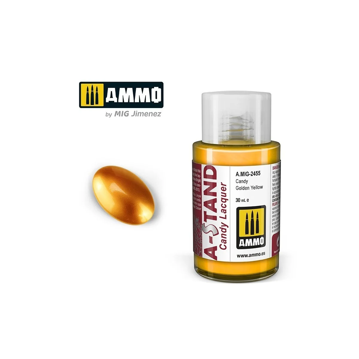 A-STAND Golden Yellow Candy Paint 30ml Mig - A.MIG-2455 A-STAND Golden Yellow Candy Paint 30ml Mig - A.MIG-2455