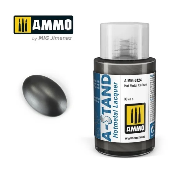 A-STAND Hot Metal Carbon Paint 30ml Mig - A.MIG-2424 - A.MIG-2424 A.MIG-2424-A-STAND Hot Metal Carbon Paint 30ml Mig - A.MIG-2424
