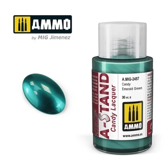 A-STAND Candy Emerald Green Paint 30ml Mig - A.MIG-2457 - A.MIG-2457 A.MIG-2457-A-STAND Candy Emerald Green Paint 30ml Mig - A.MIG-2457