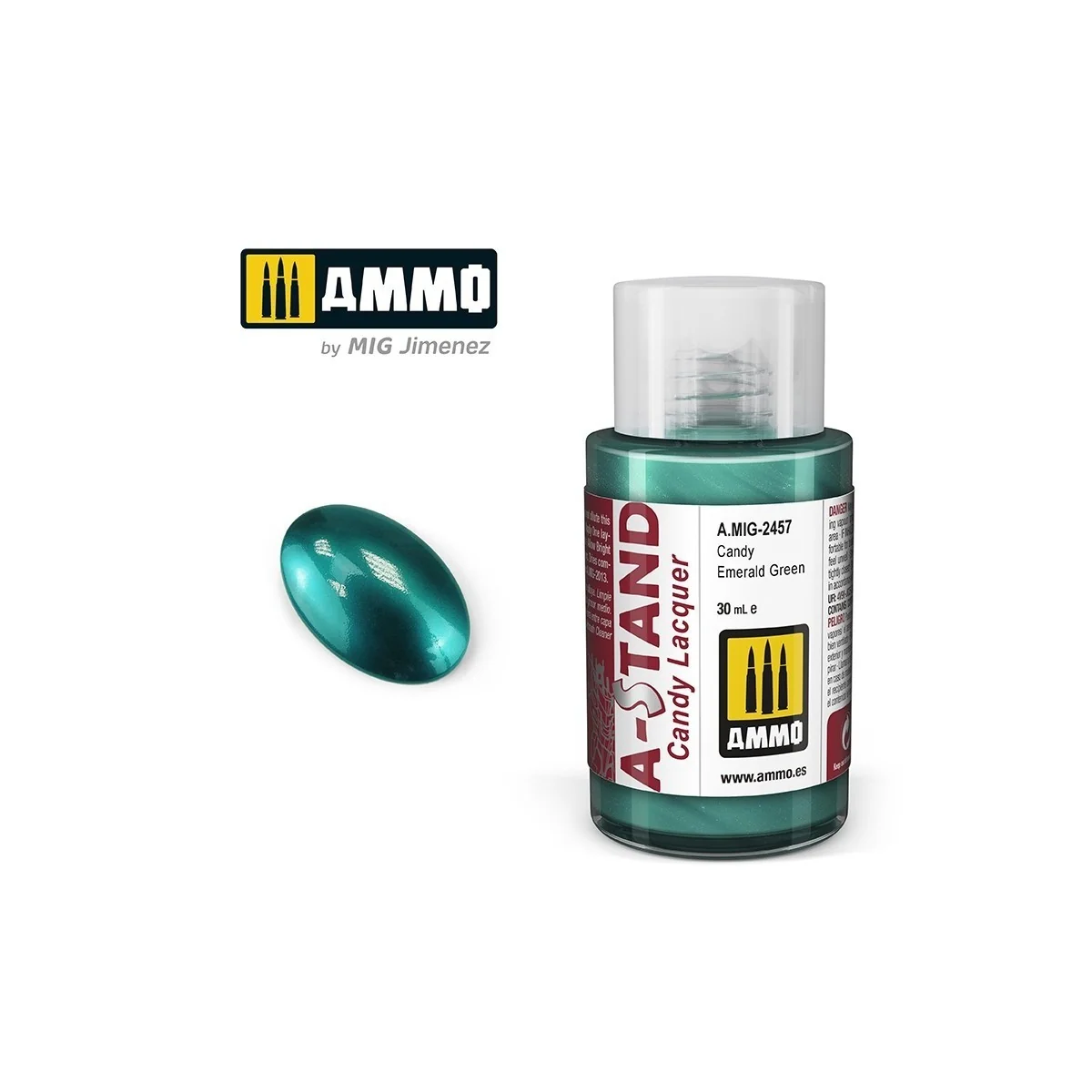 A-STAND Candy Emerald Green Paint 30ml Mig - A.MIG-2457 - A.MIG-2457 A-STAND Candy Emerald Green Paint 30ml Mig - A.MIG-2457 - A.MIG-2457