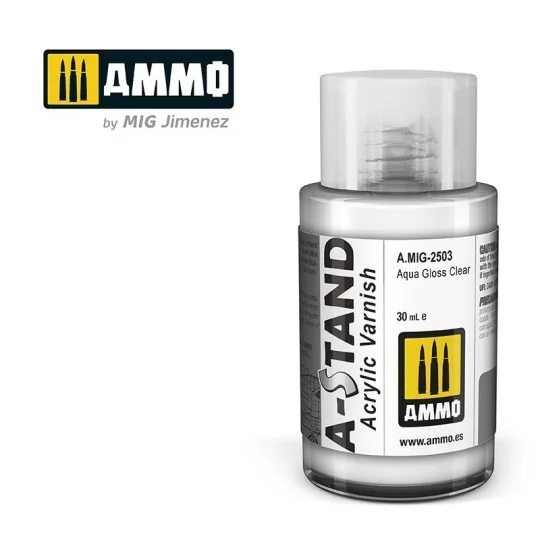 A.MIG-2503-A-STAND Aqua Gloss Varnish Paint 30ml Mig - A.MIG-2503