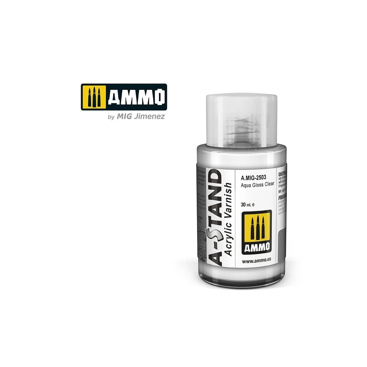 Peinture A-STAND Vernis Aqua Brillant 30ml Mig AMMO - MIG Jimenez A.MIG-2503 - 1