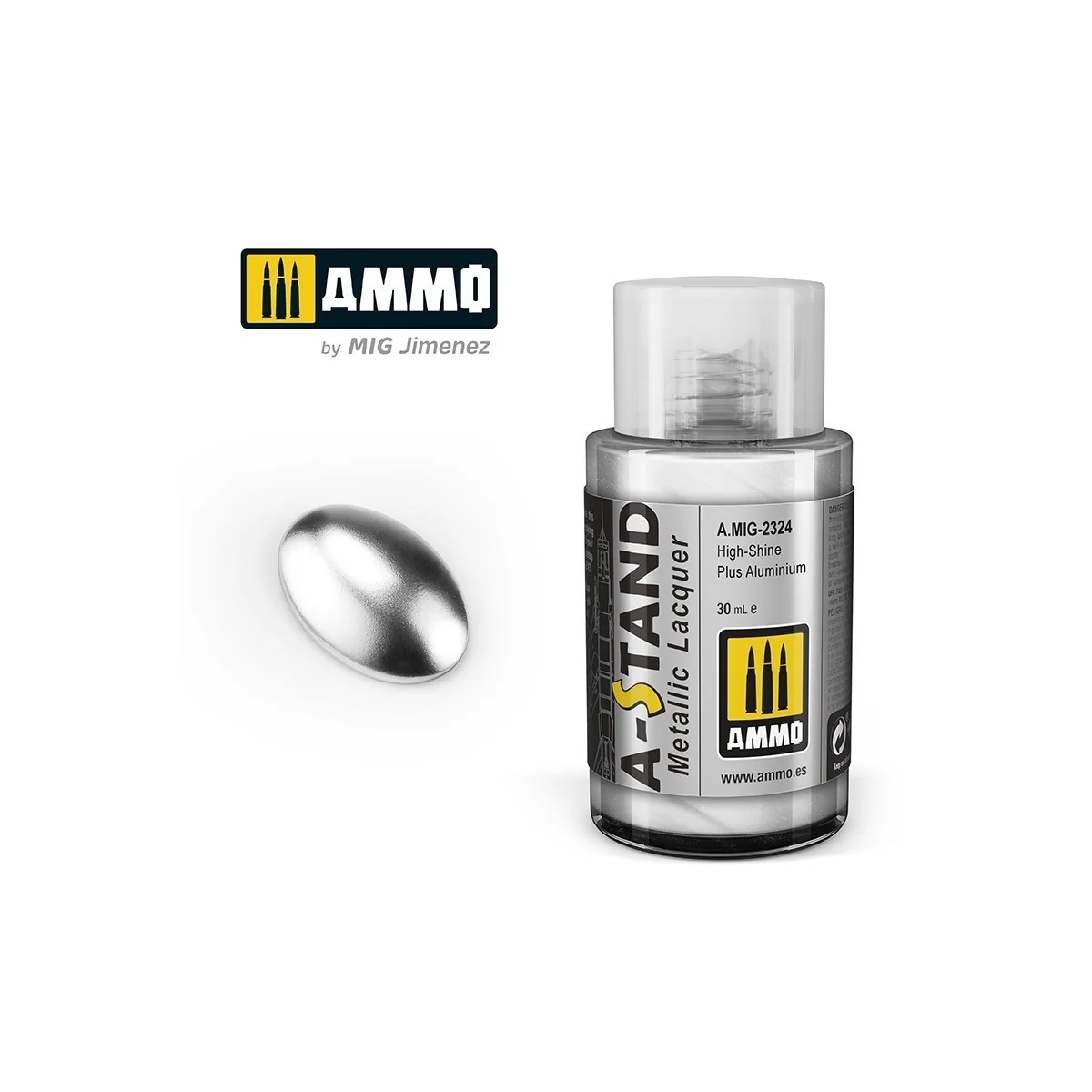 A-STAND High Gloss Aluminum Paint Plus 30ml Mig - A.MIG-2324