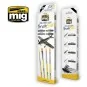 A.MIG-7605-Ammo 4-piece bleaching brush set - A.MIG-7605