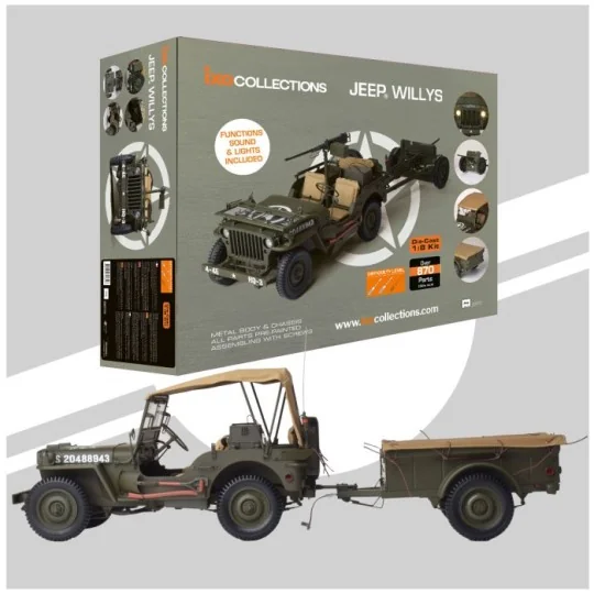 IXC.JPW.FK-Jeep Willys et accessoires 1/8 - IXO - IXC.JPW.FK