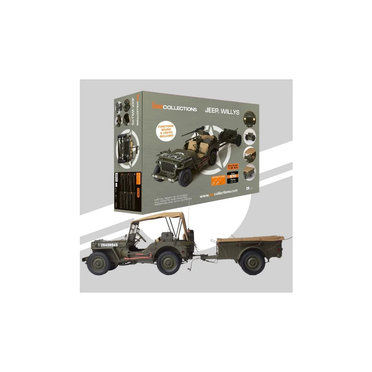 Jeep Willys et accessoires 1/8 - IXO IXO Models IXC.JPW.FK - 1