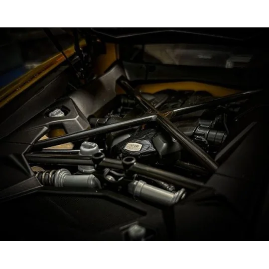 Pocher HK121 Lamborghini Aventador LP 700-4 Roadster Nero Nemesis M... HK121F-Pocher HK121 Lamborghini Aventador LP 700-4 Roadster Nero Nemesis Matte Black 1/8 - HK121F