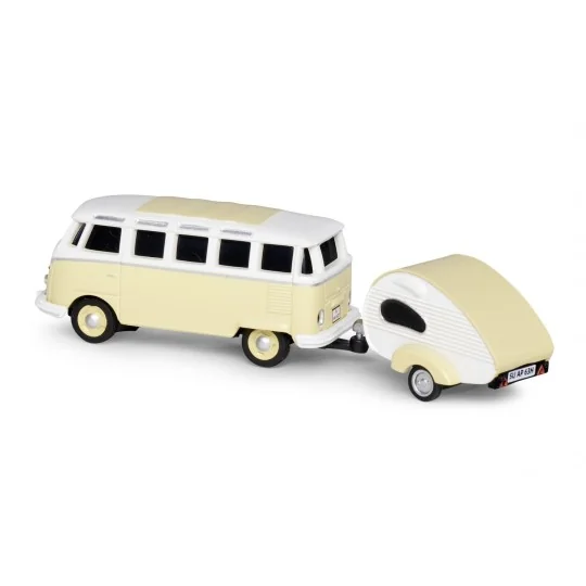 500504164-Bus Volkswagen T1 SambaBus + caravane 2.4GHz RTR 1/87 Carson - 500504164