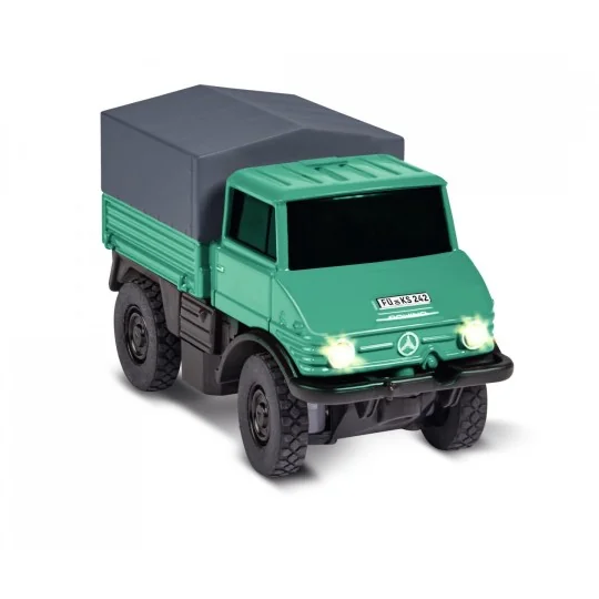 500504165-Mercedes Unimog U406 Forestry with 2.4GHz RTR 1/87 Carson trailer