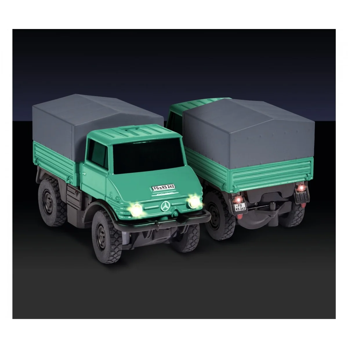 Mercedes Unimog U406 Forestry Truck with Trailer 2.4GHz RTR 1/87 Ca...