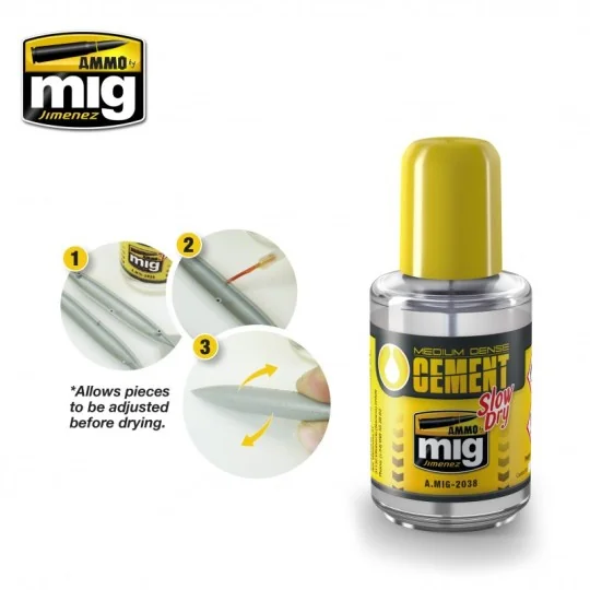 A.MIG-2038-Colle Polyester Medium Cement (30ml) Mig - A.MIG-2038