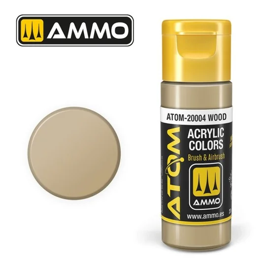 ATOM-20004-Peinture acrylique Bois 20ml ATOM AMMO - ATOM-20004