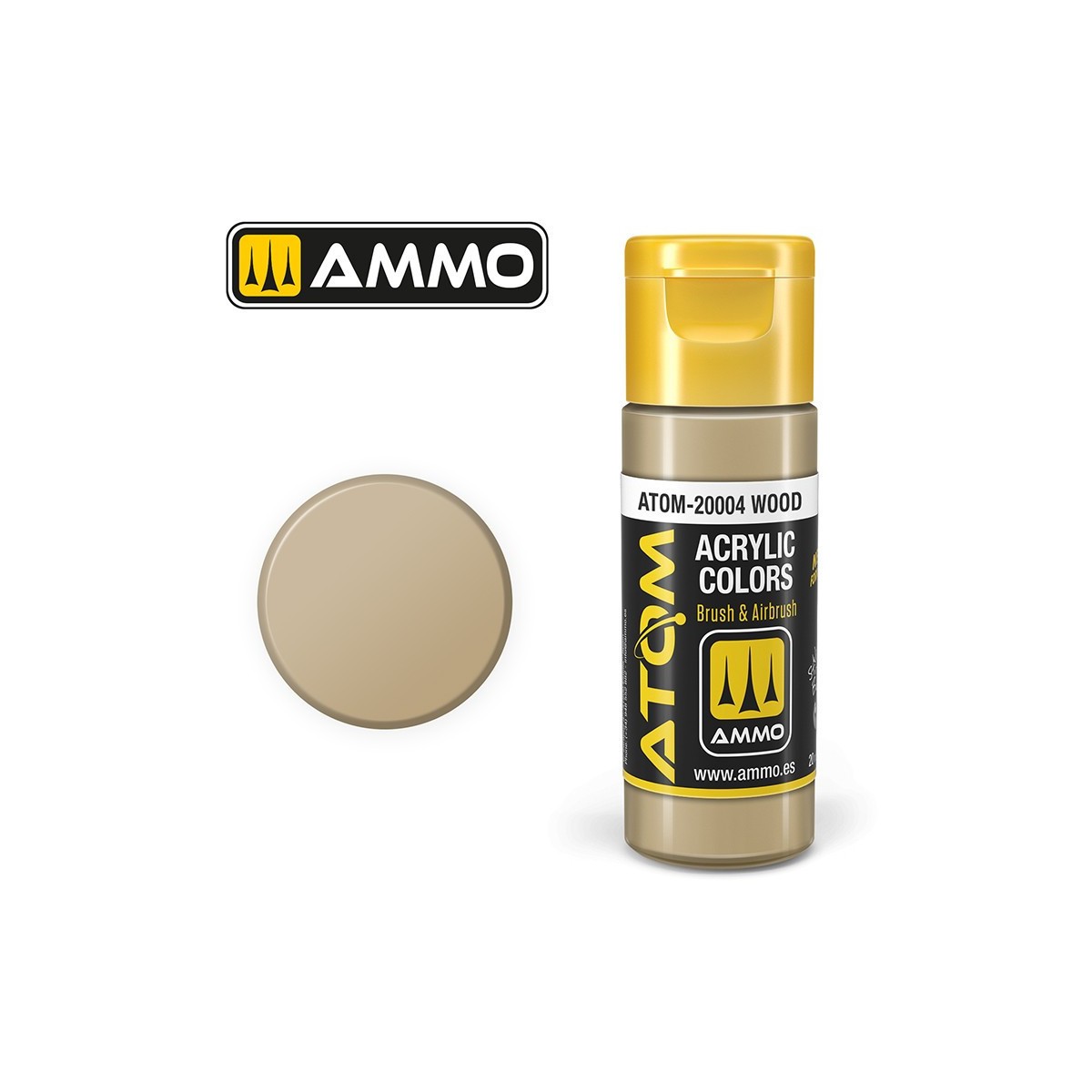 Peinture acrylique Bois 20ml ATOM AMMO - ATOM-20004
