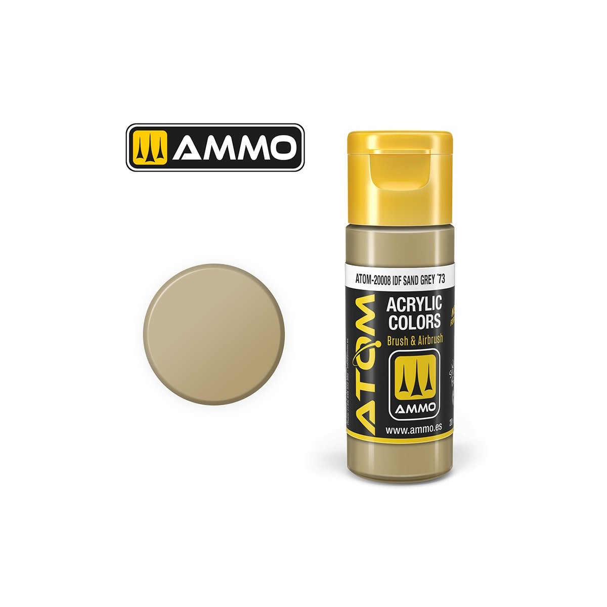 Peinture acrylique IDF Gris Sable '73 20ml ATOM AMMO - ATOM-20008