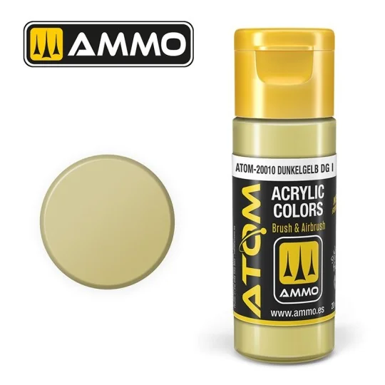 ATOM-20010-Peinture acrylique Dunkelgelb DG I 20ml ATOM AMMO - ATOM-20010