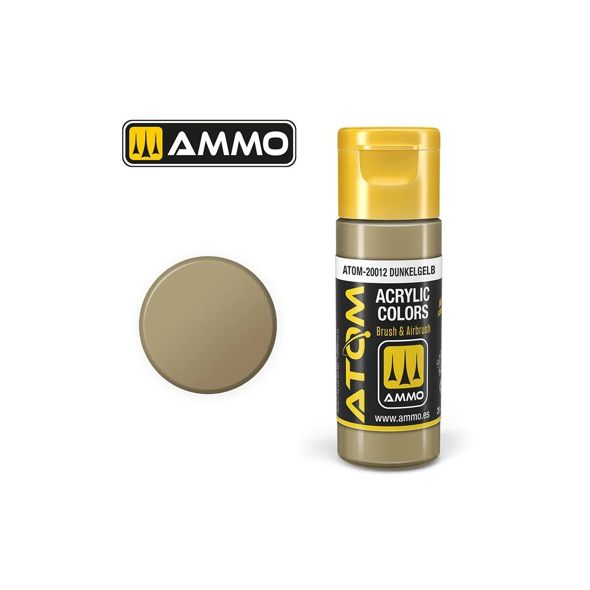 Peinture acrylique Gel Dunkelb 20ml ATOM AMMO
